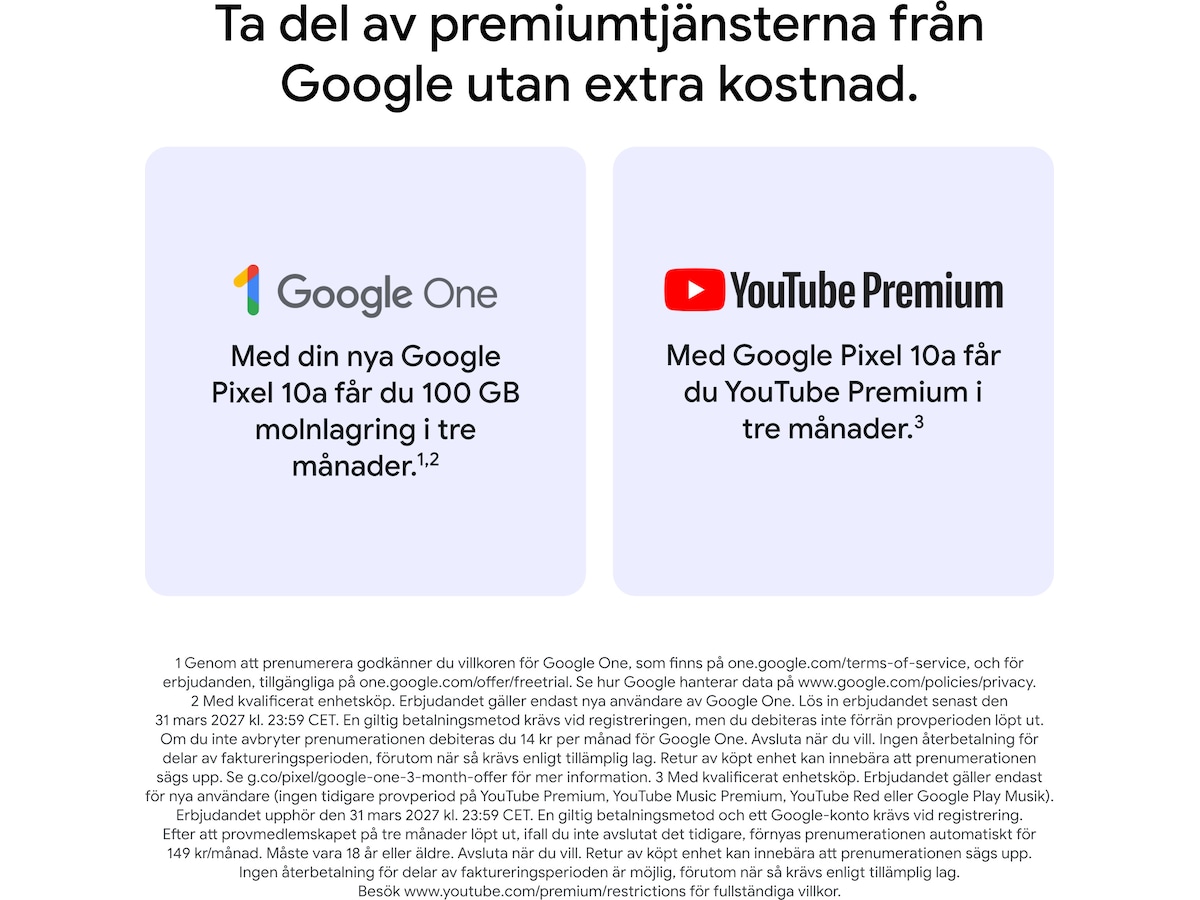Google Pixel 10a 256GB (obsidian) Mobiltelefoner