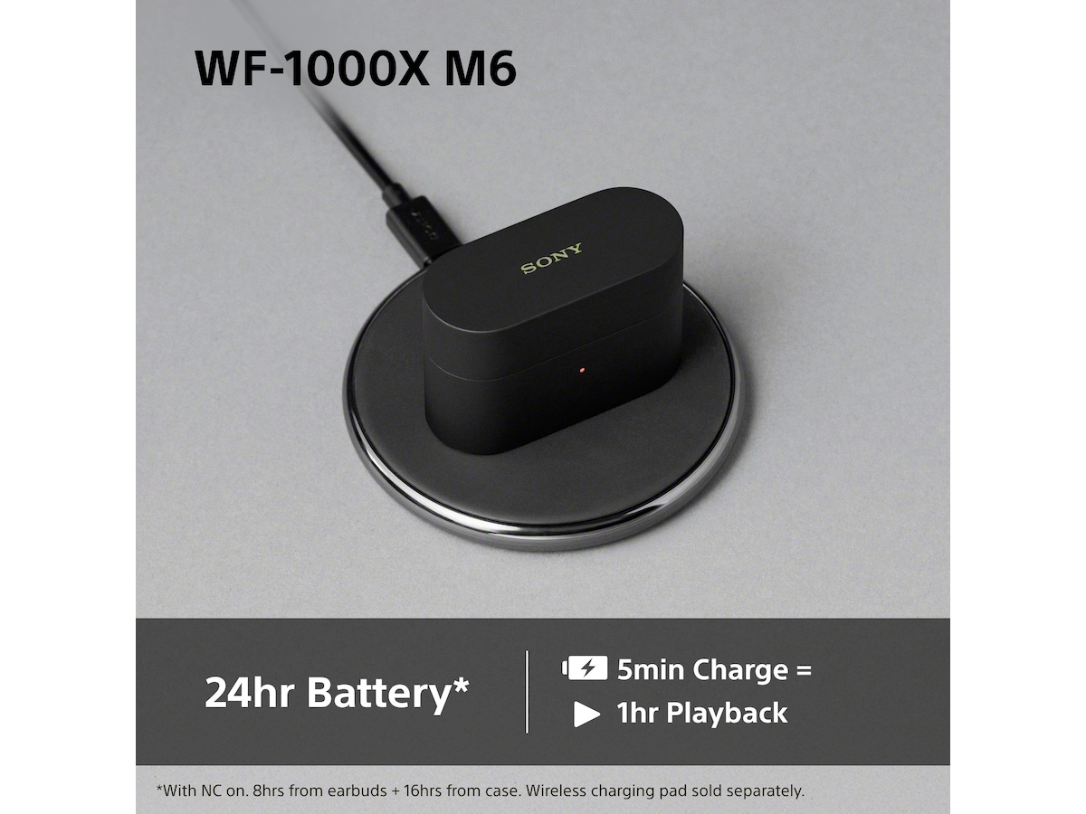 Sony WF-1000XM6 trådlösa öronproppar med brusreducering (svart) In-ear hörlurar