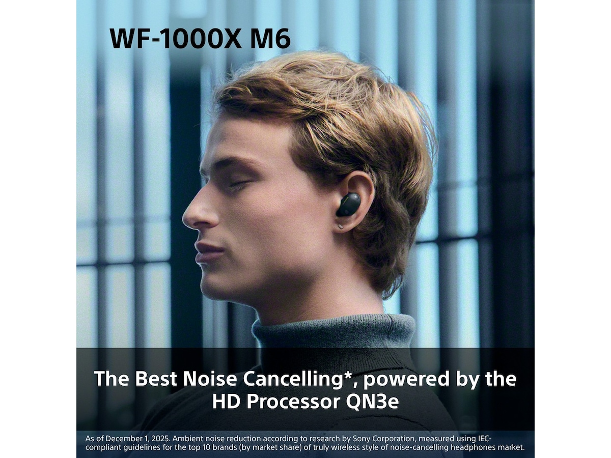 Sony WF-1000XM6 trådlösa öronproppar med brusreducering (Platinum Silver) In-ear hörlurar
