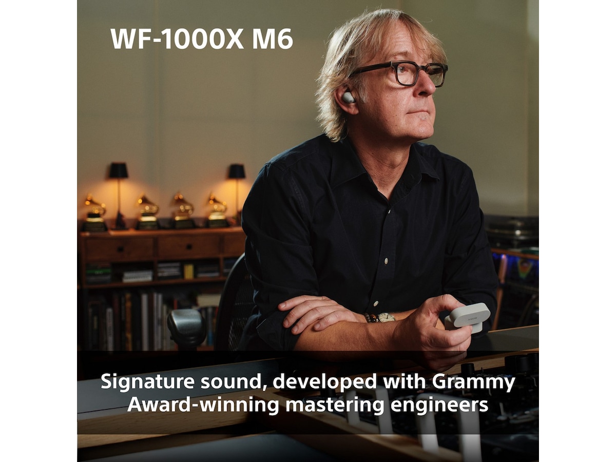 Sony WF-1000XM6 trådlösa öronproppar med brusreducering (Platinum Silver) In-ear hörlurar
