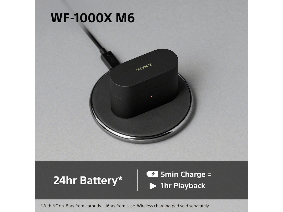 Sony WF-1000XM6 trådlösa öronproppar med brusreducering (Platinum Silver) In-ear hörlurar