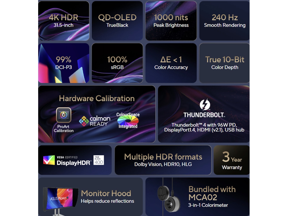 ASUS PA32UCDMR-K skärm 32" ProArt 4K Bildskärmar