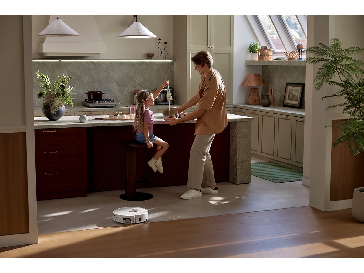 Roborock Qrevo Curv 2 Flow robotdammsugare (vit) Robotdammsugare