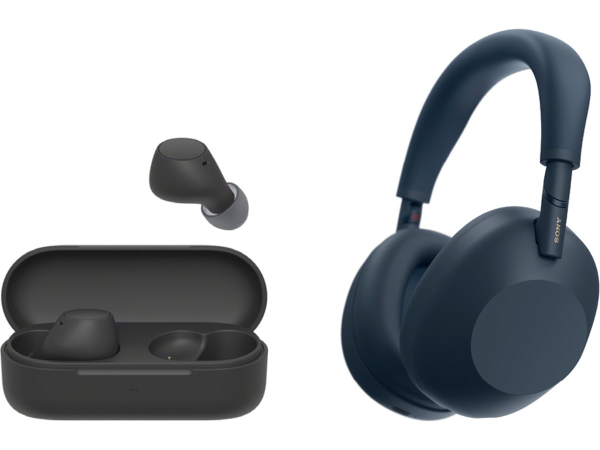 Sony WH-1000XM6 trådlösa hörlurar, over-ear (blå) + WF-510 buds Hörlurar