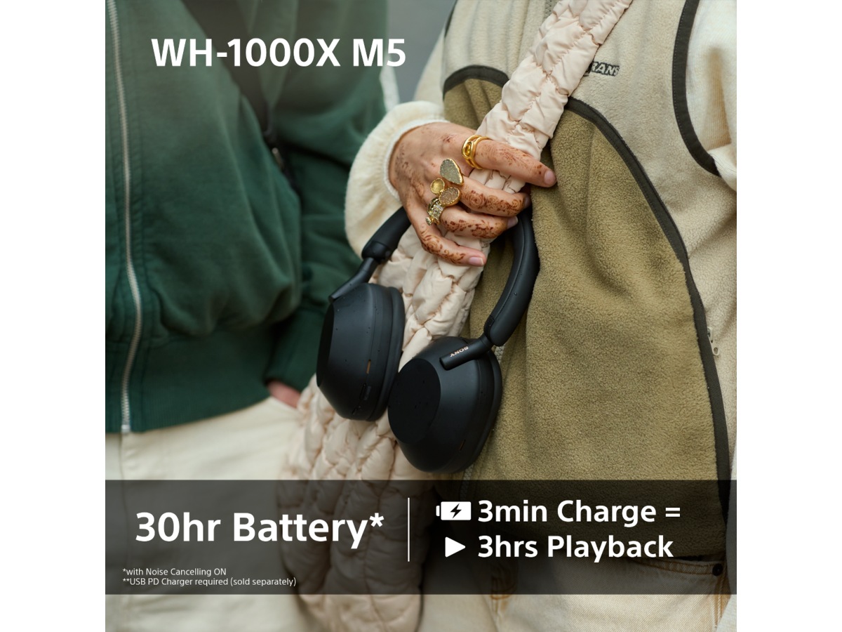 Sony WH-1000XM5 trådlösa hörlurar over-ear (blå) + WF-510 buds Hörlurar