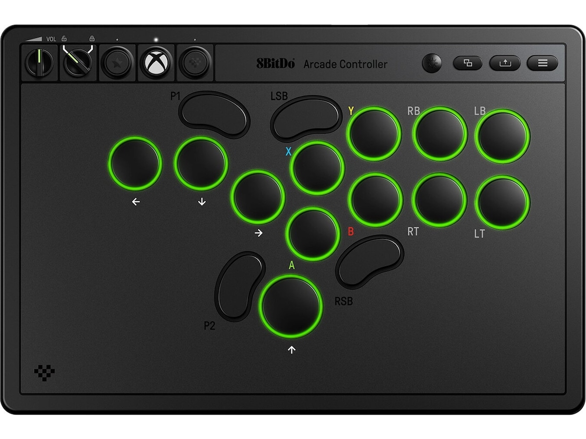 8BitDo arkadkontroll Xbox/PC (svart) Tillbehör till spelkonsoler