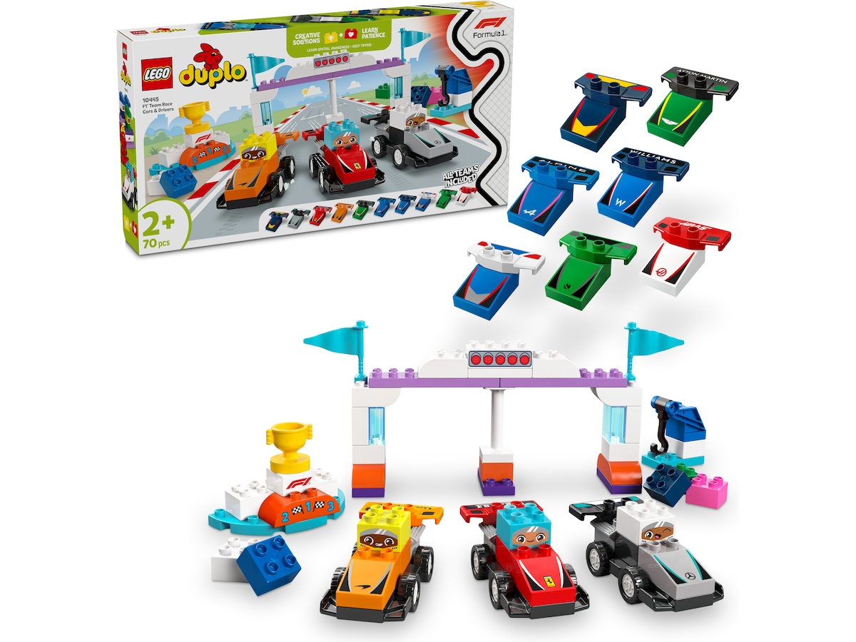 LEGO DUPLO Town F1 Team med racerbilar och förare 10445 LEGO