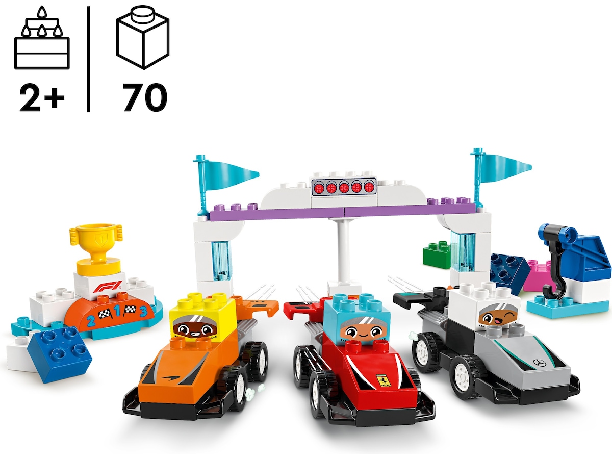 LEGO DUPLO Town F1 Team med racerbilar och förare 10445 LEGO