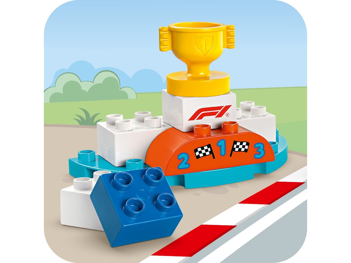 LEGO DUPLO Town F1 Team med racerbilar och förare 10445 LEGO