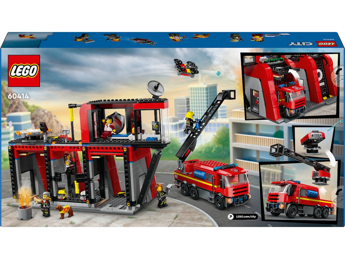 LEGO City Fire brandstation med brandbil 60414 LEGO