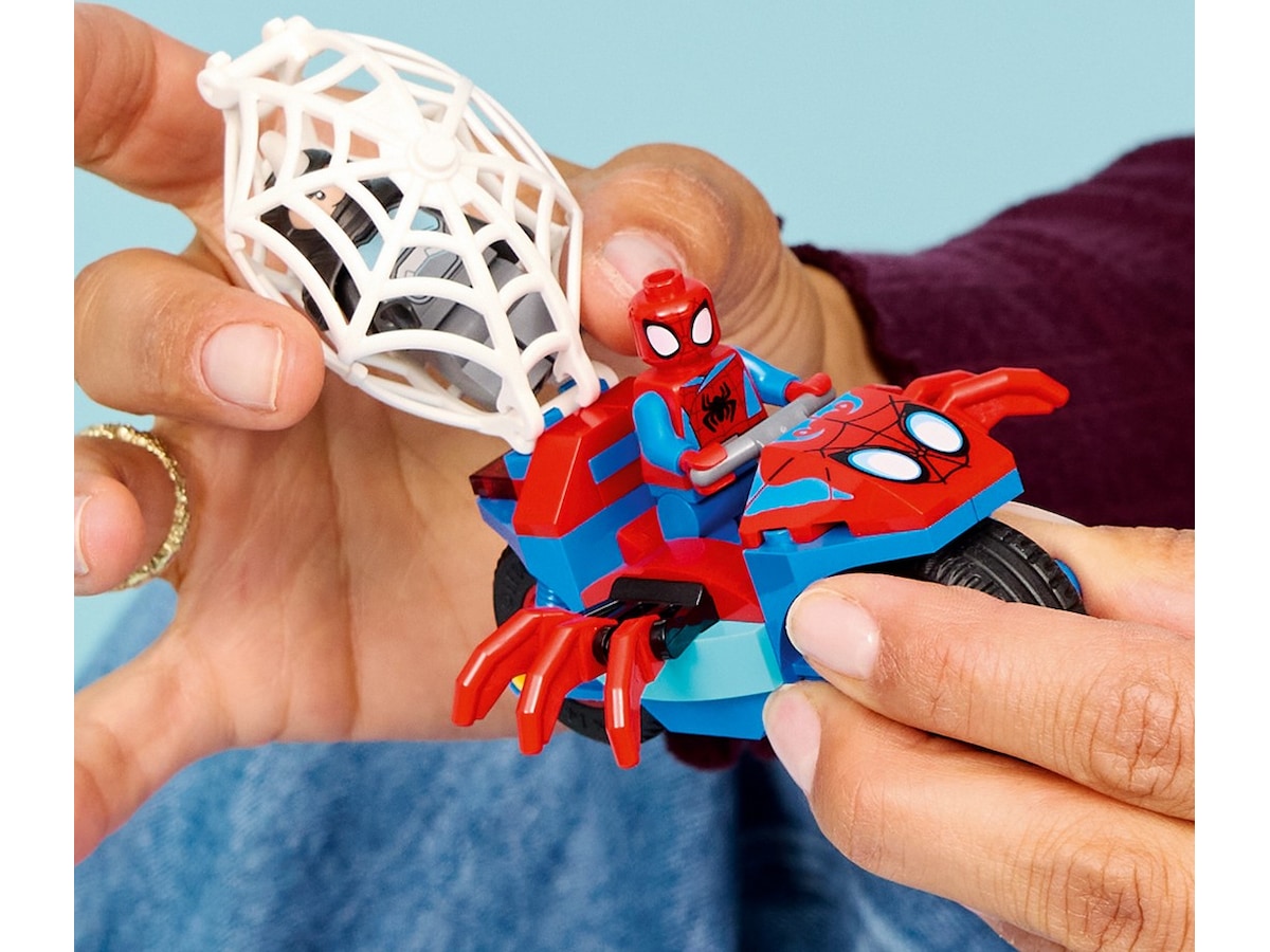 LEGO Spidey på motorcykel mot Rhino 11206 LEGO