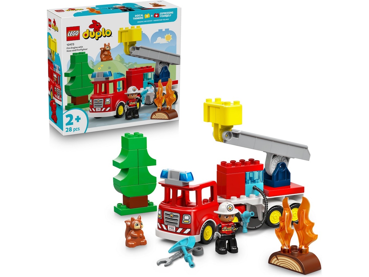 LEGO DUPLO Town brandbil med slang och brandman 10473