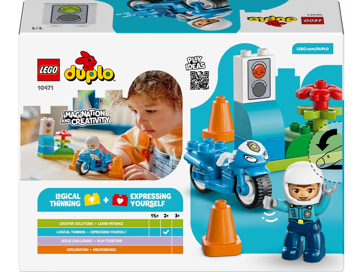 LEGO DUPLO Town polismotorcykel 10471 (blå) LEGO