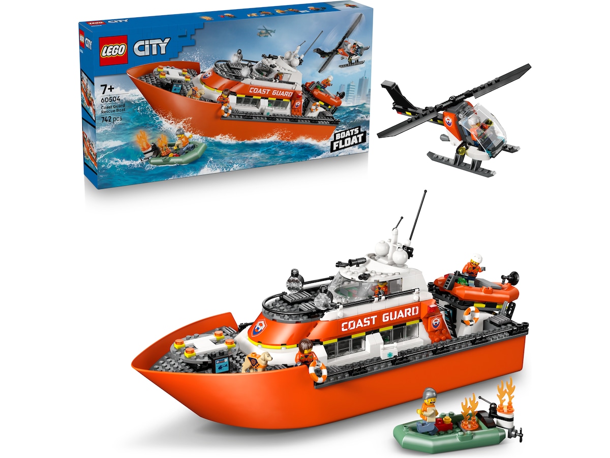 LEGO City kustbevakningens helikopter och räddningsbåt 60504 LEGO