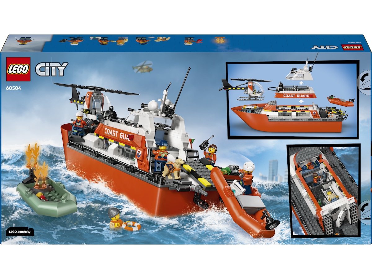 LEGO City kustbevakningens helikopter och räddningsbåt 60504 LEGO