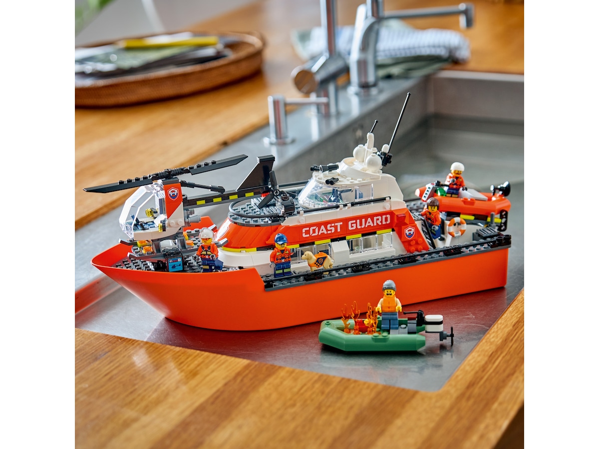 LEGO City kustbevakningens helikopter och räddningsbåt 60504 LEGO
