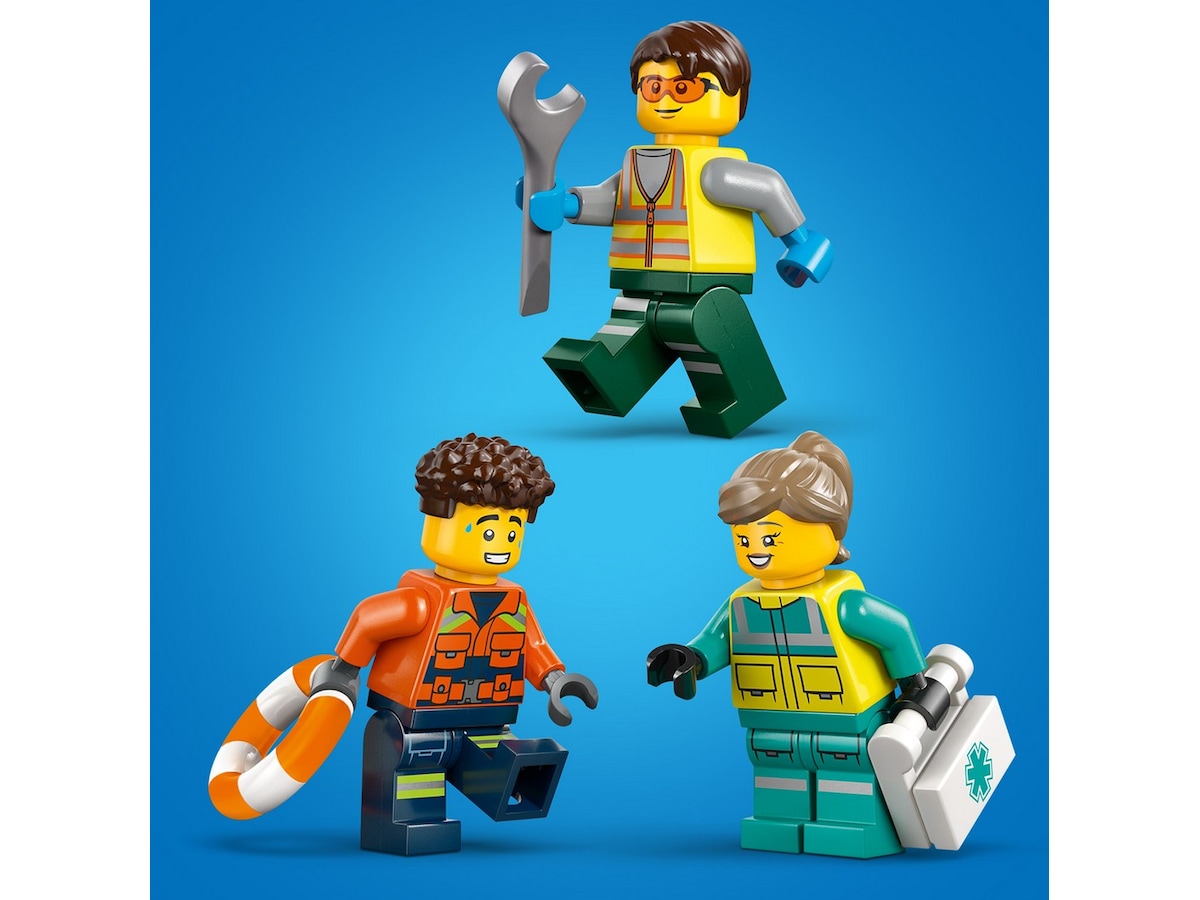 LEGO City Great Vehicles flyg-, servicebil- och luftkuddebåt-remix 60505 LEGO