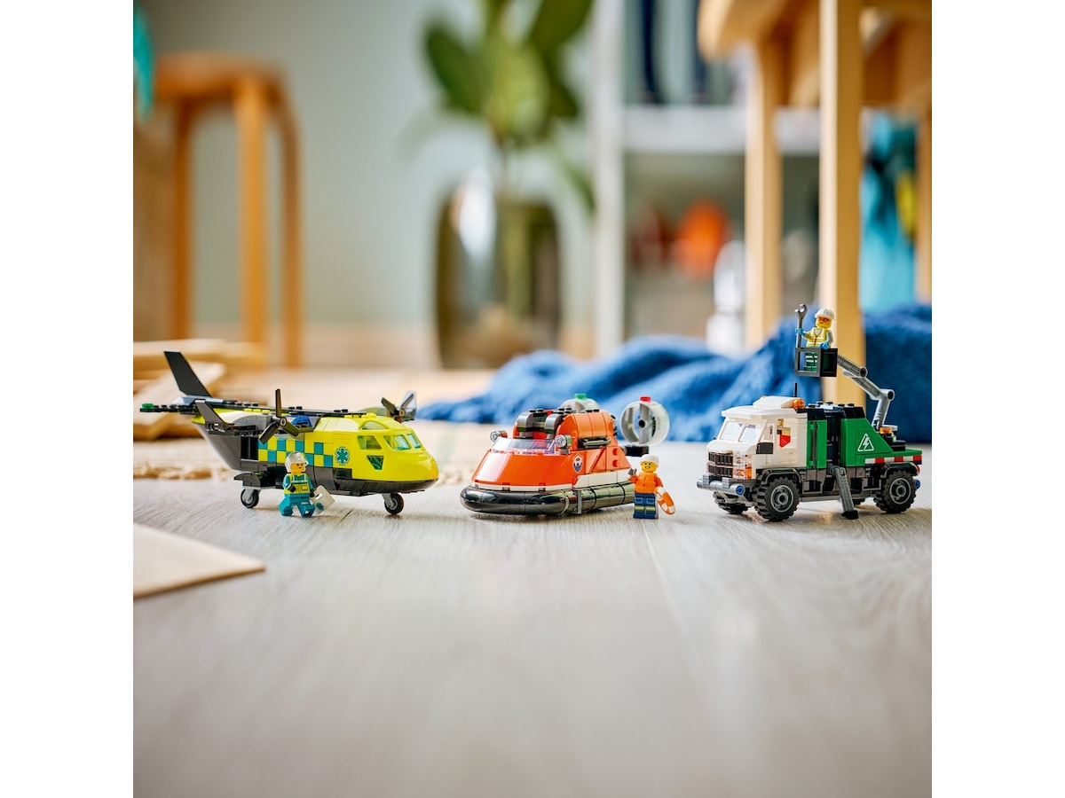 LEGO City Great Vehicles flyg-, servicebil- och luftkuddebåt-remix 60505 LEGO