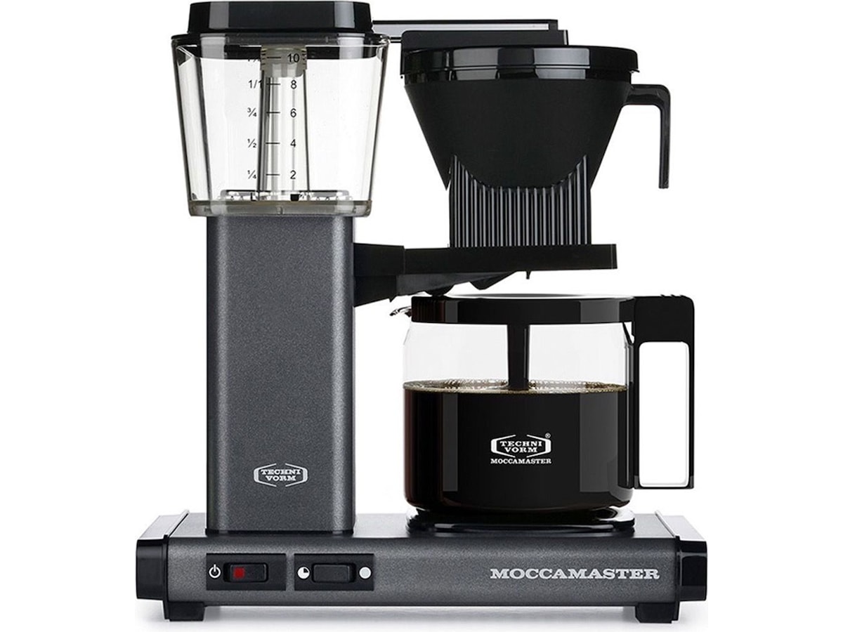 Moccamaster Automatic 53747 kaffebryggare (stengrå) + mjölkskummare Kaffebryggare