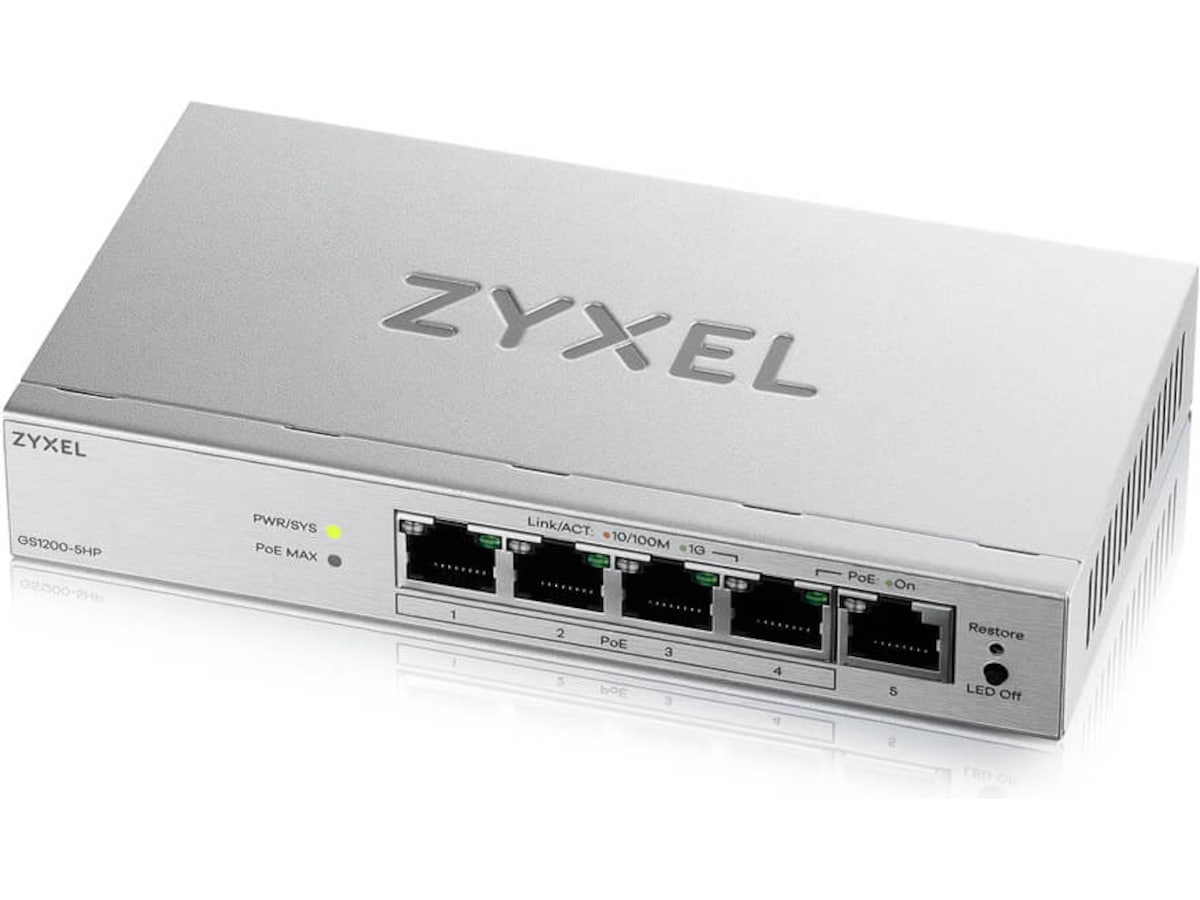 Zyxel GS1200-5HPV3-EU0101F switch Switchar
