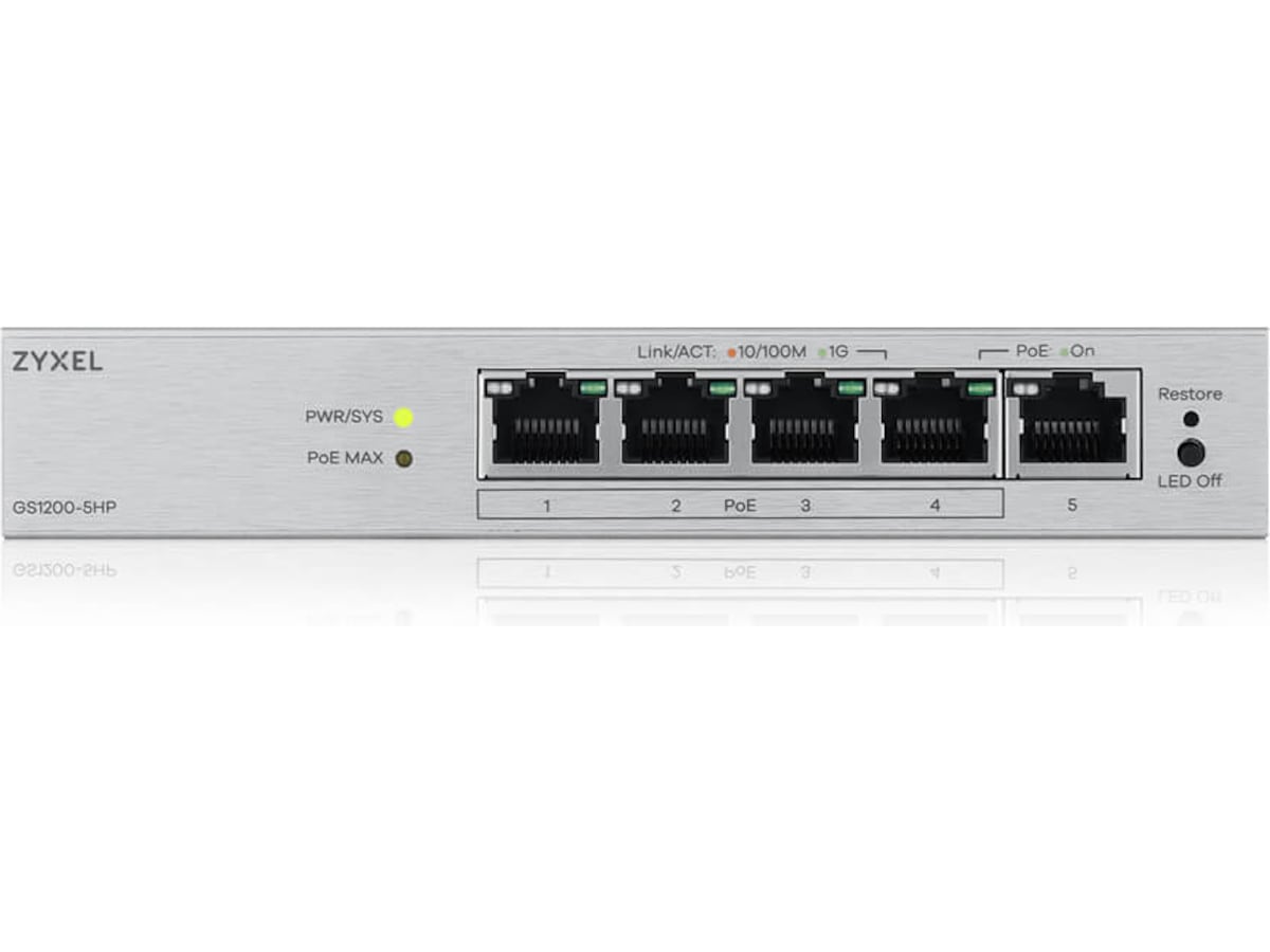 Zyxel GS1200-5HPV3-EU0101F switch Switchar