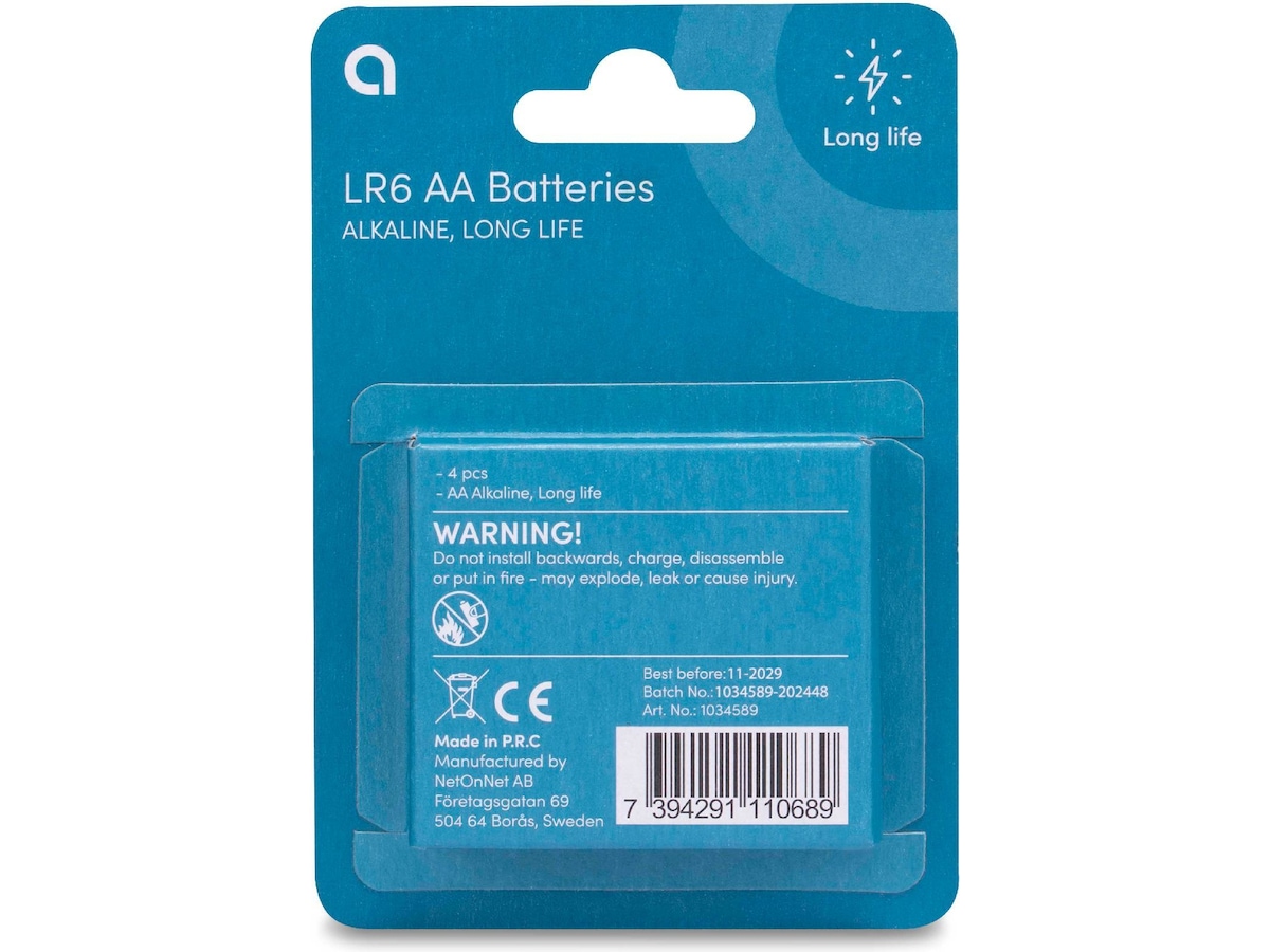 Andersson AA batteri, 2x4-pack Batterier för allmänt bruk