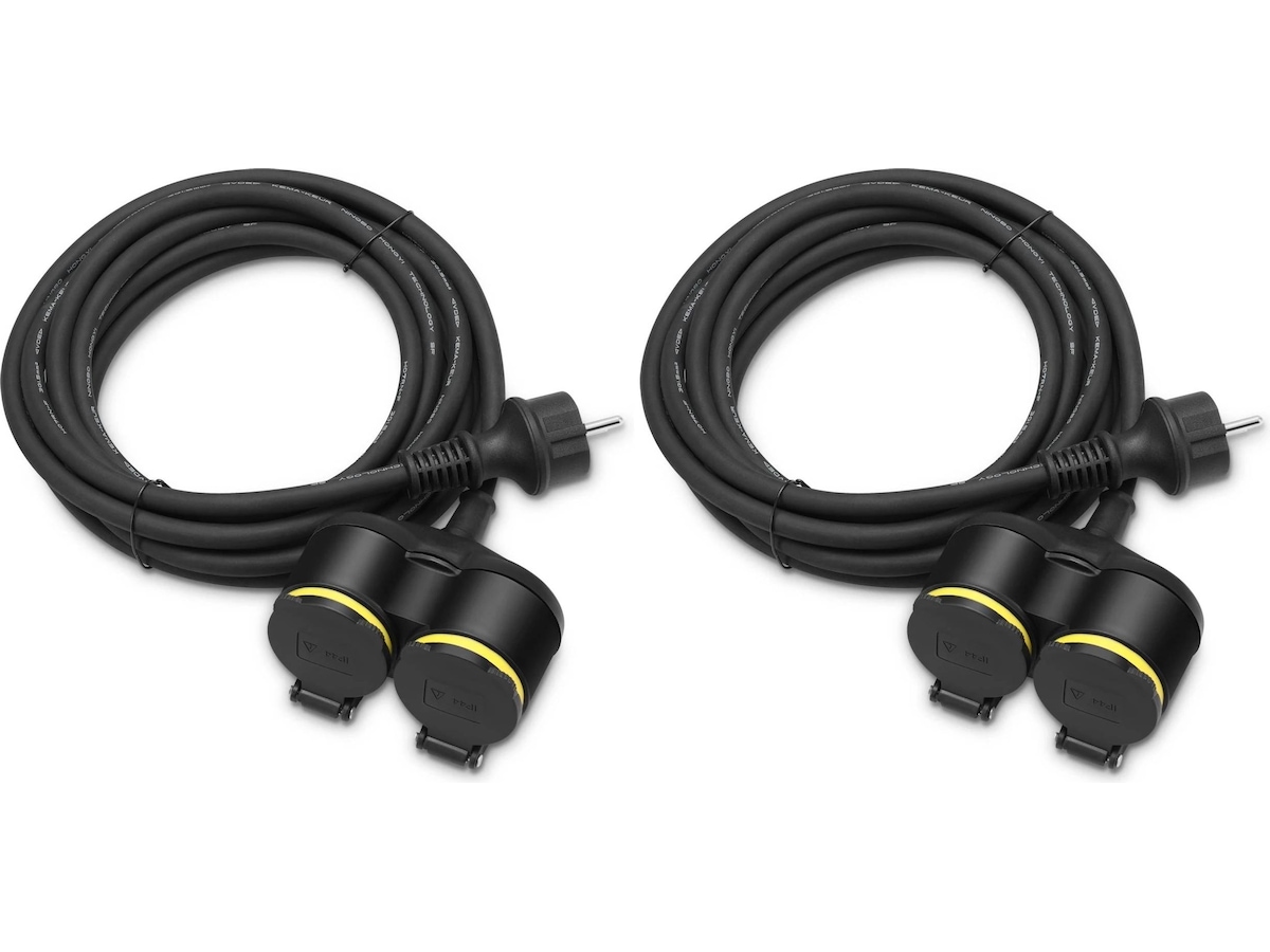 Andersson ECO 3.0 dubbel skarvsladd 5 m 2-pack Förlängningskabel & förgrening