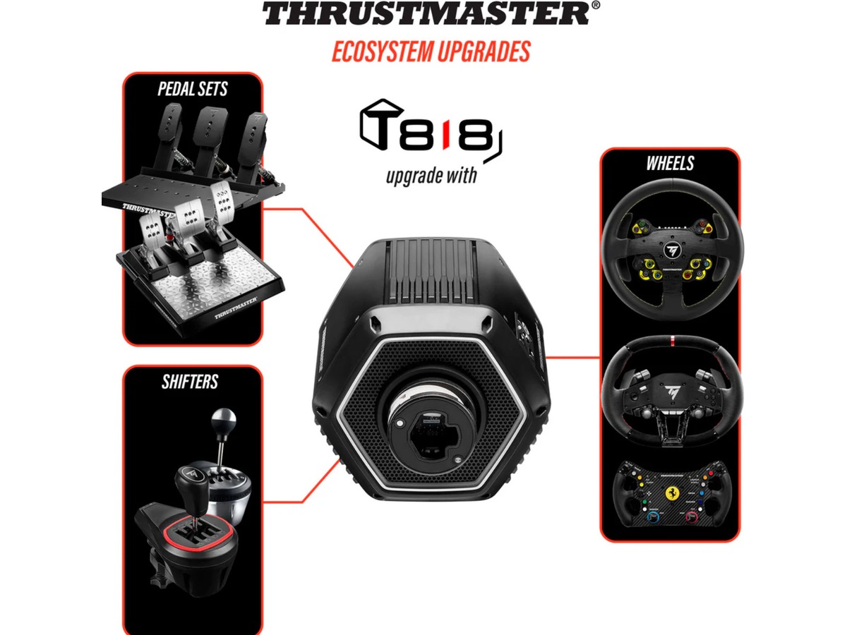 Thrustmaster T818 servobas svart Edition Ratt och pedaler
