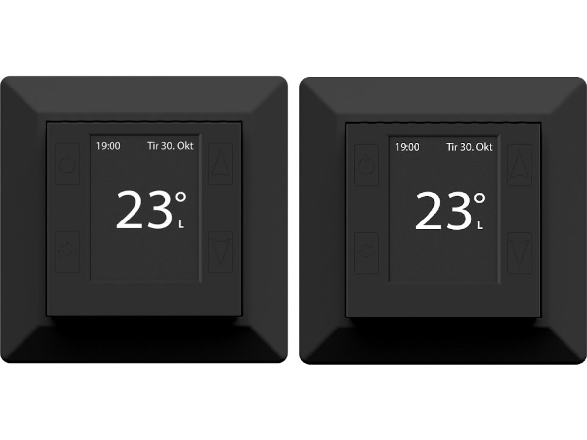 Mill Smart WiFi golvtermostat 2-pack (svart) Tillbehör till värme