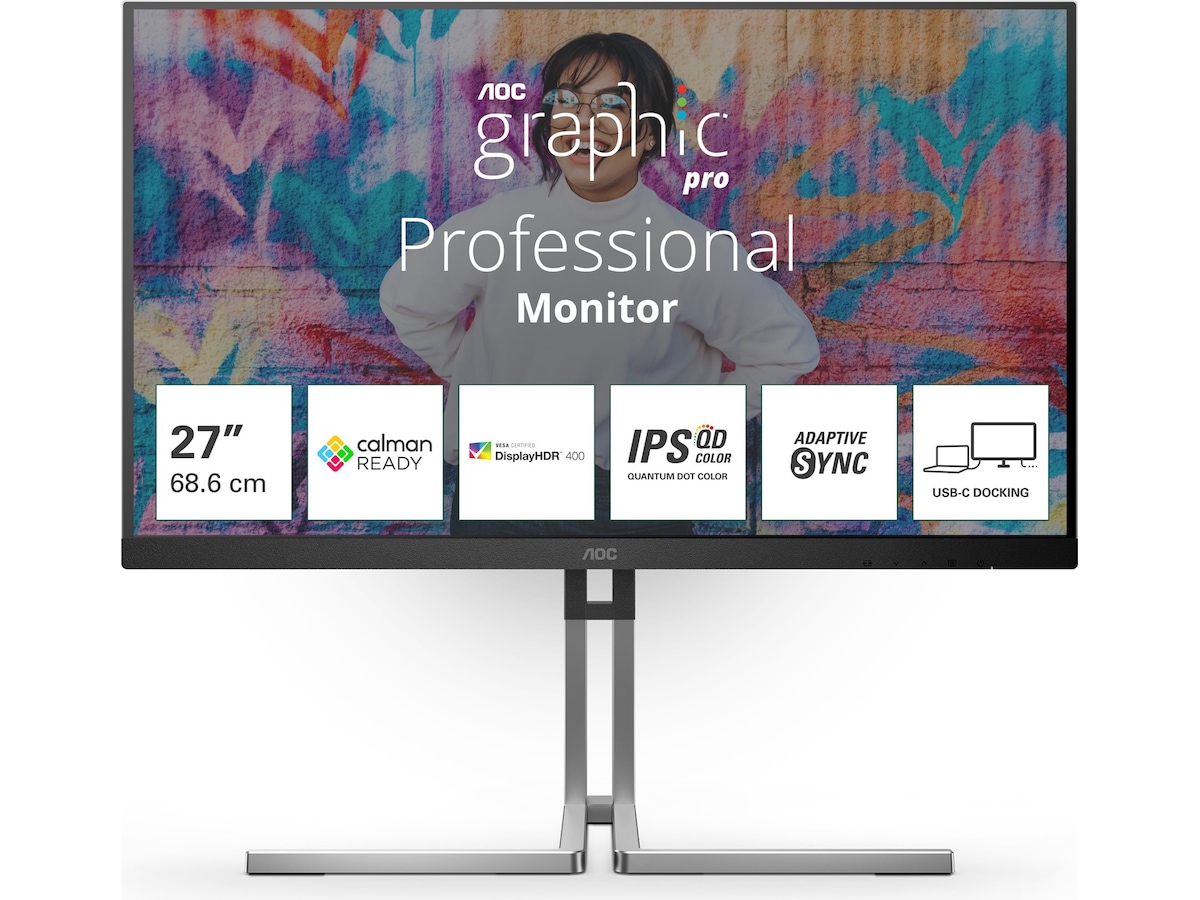 AOC 27" skärm Graphic Pro Series Q27U3CV Bildskärmar