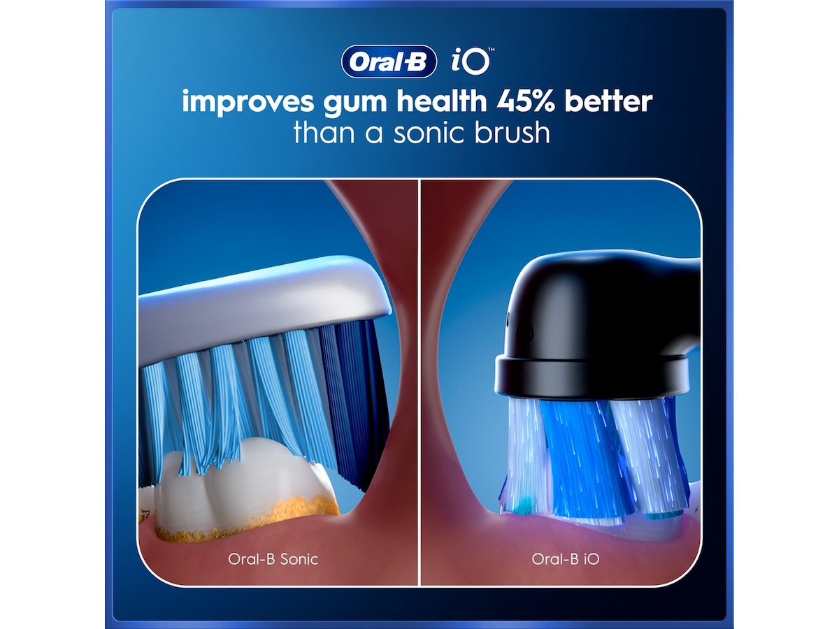 Oral-B iO5 elektrisk tandborste duo-paket (svart och vit) Tillbehör till tandvård