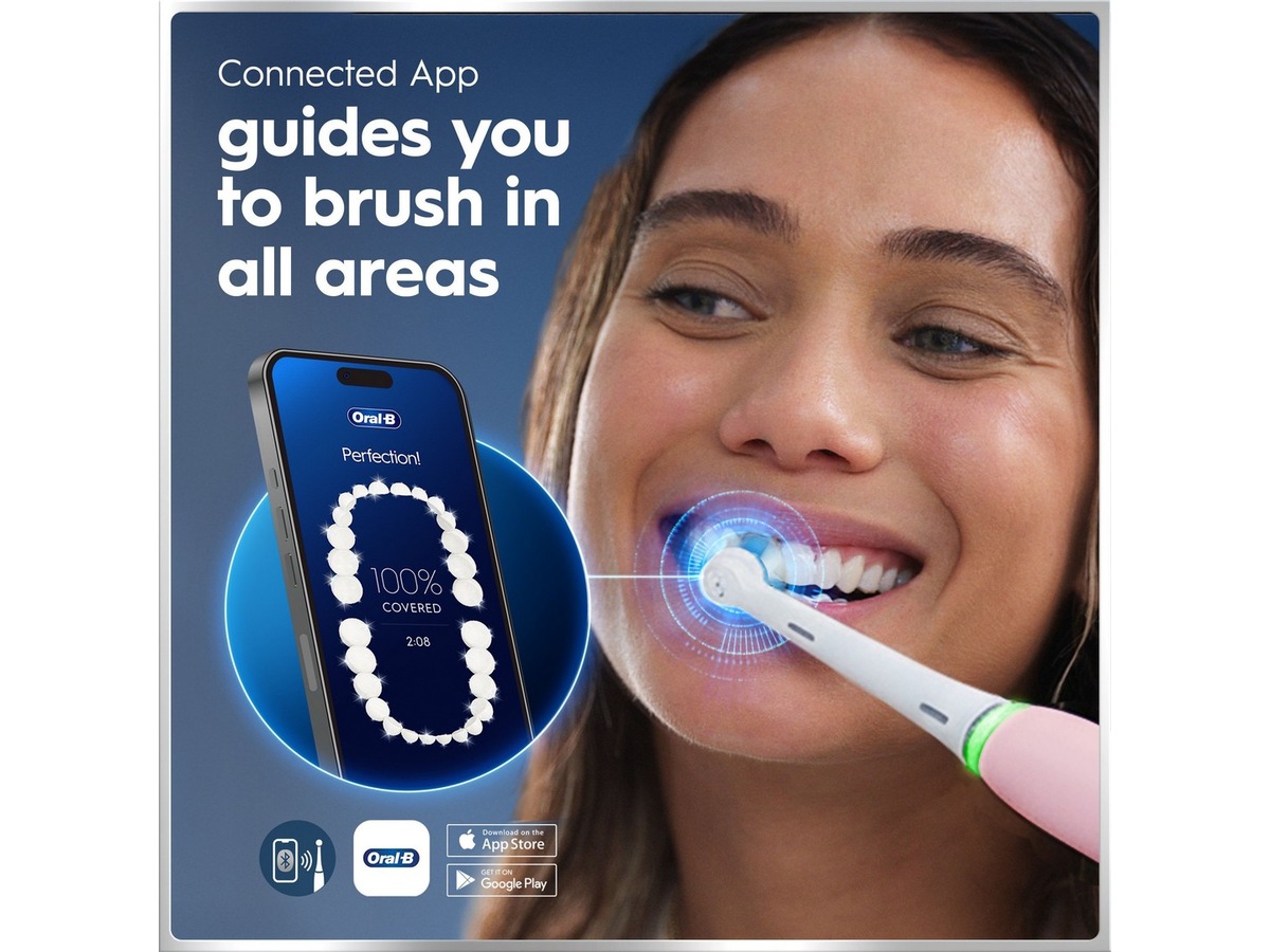 Oral-B iO6 elektrisk tandborste (rosa) Tillbehör till tandvård