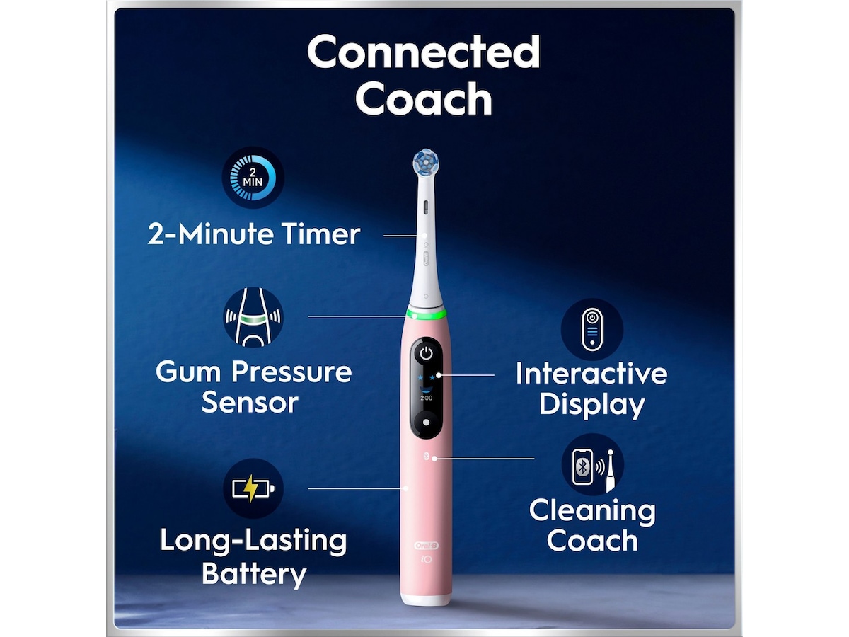 Oral-B iO6 elektrisk tandborste (rosa) Tillbehör till tandvård