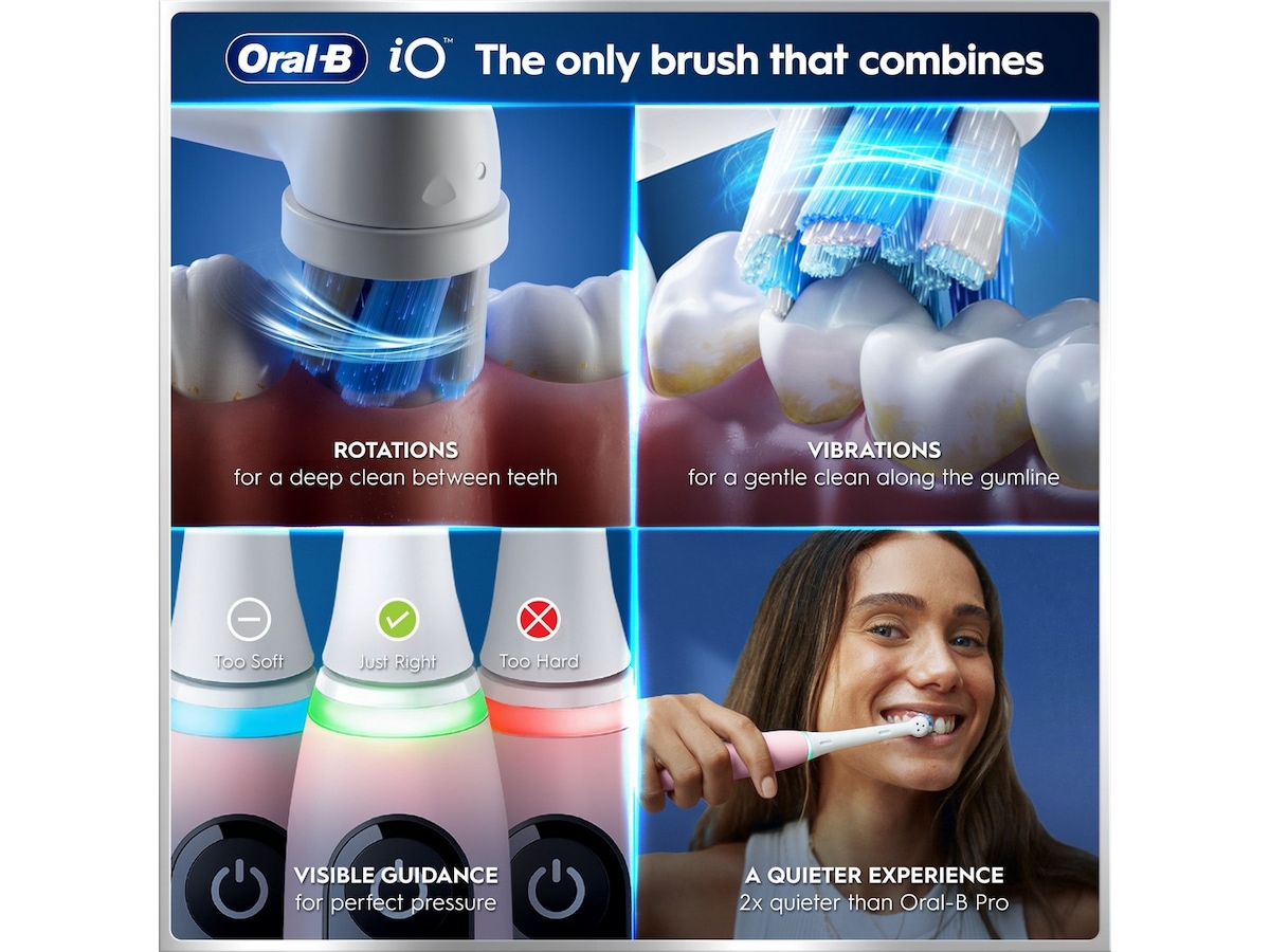 Oral-B iO6 elektrisk tandborste (rosa) Tillbehör till tandvård