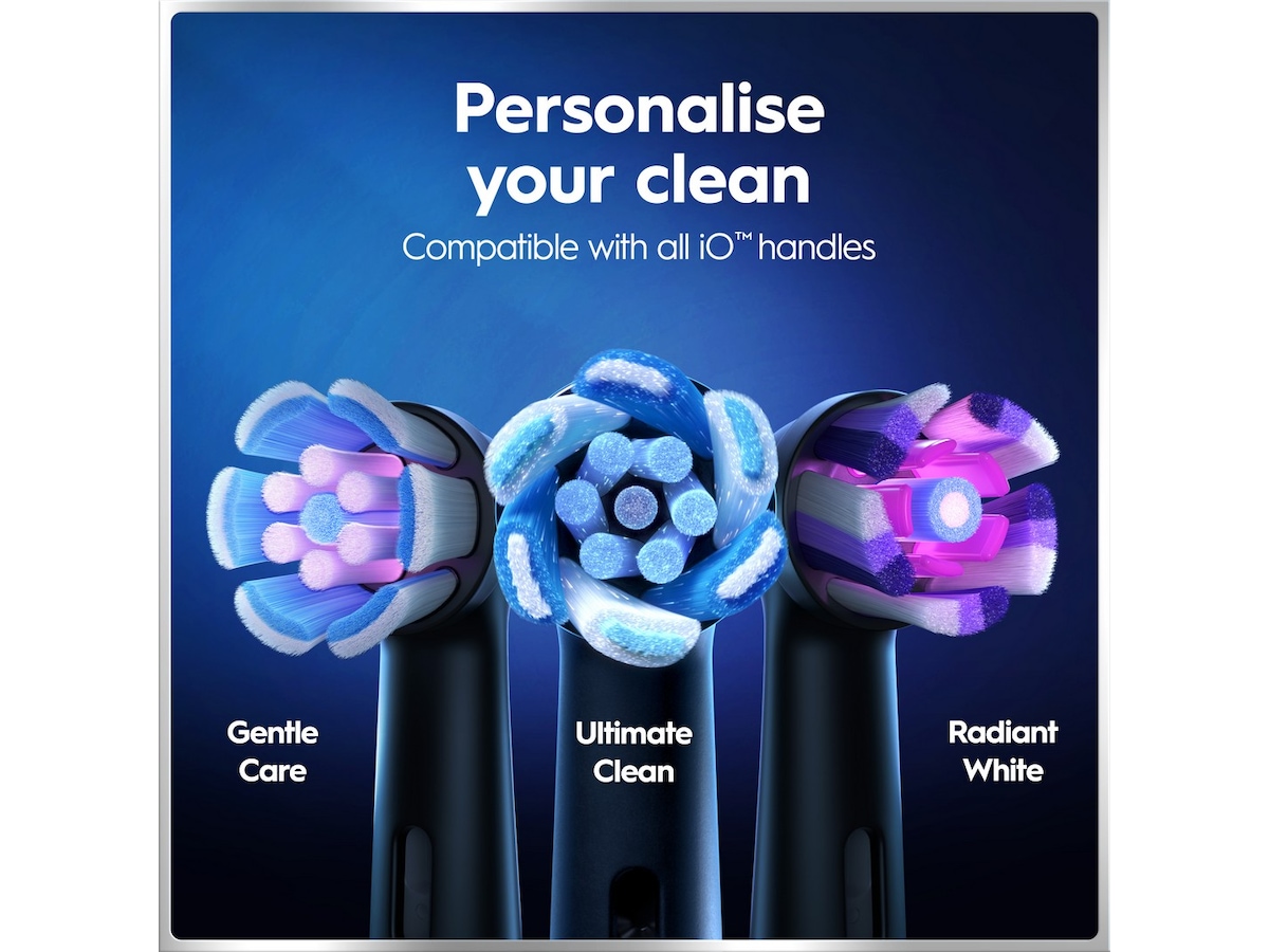 Oral-B iO6 elektrisk tandborste (svart och rosa) Tillbehör till tandvård