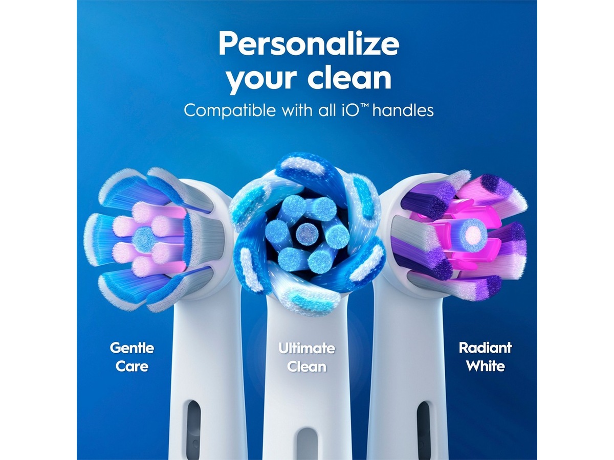 Oral-B iO3 elektrisk tandborste (vit) Tillbehör till tandvård