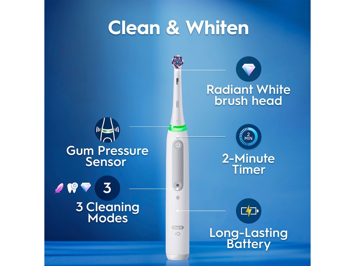 Oral-B iO3 elektrisk tandborste (vit) Tillbehör till tandvård