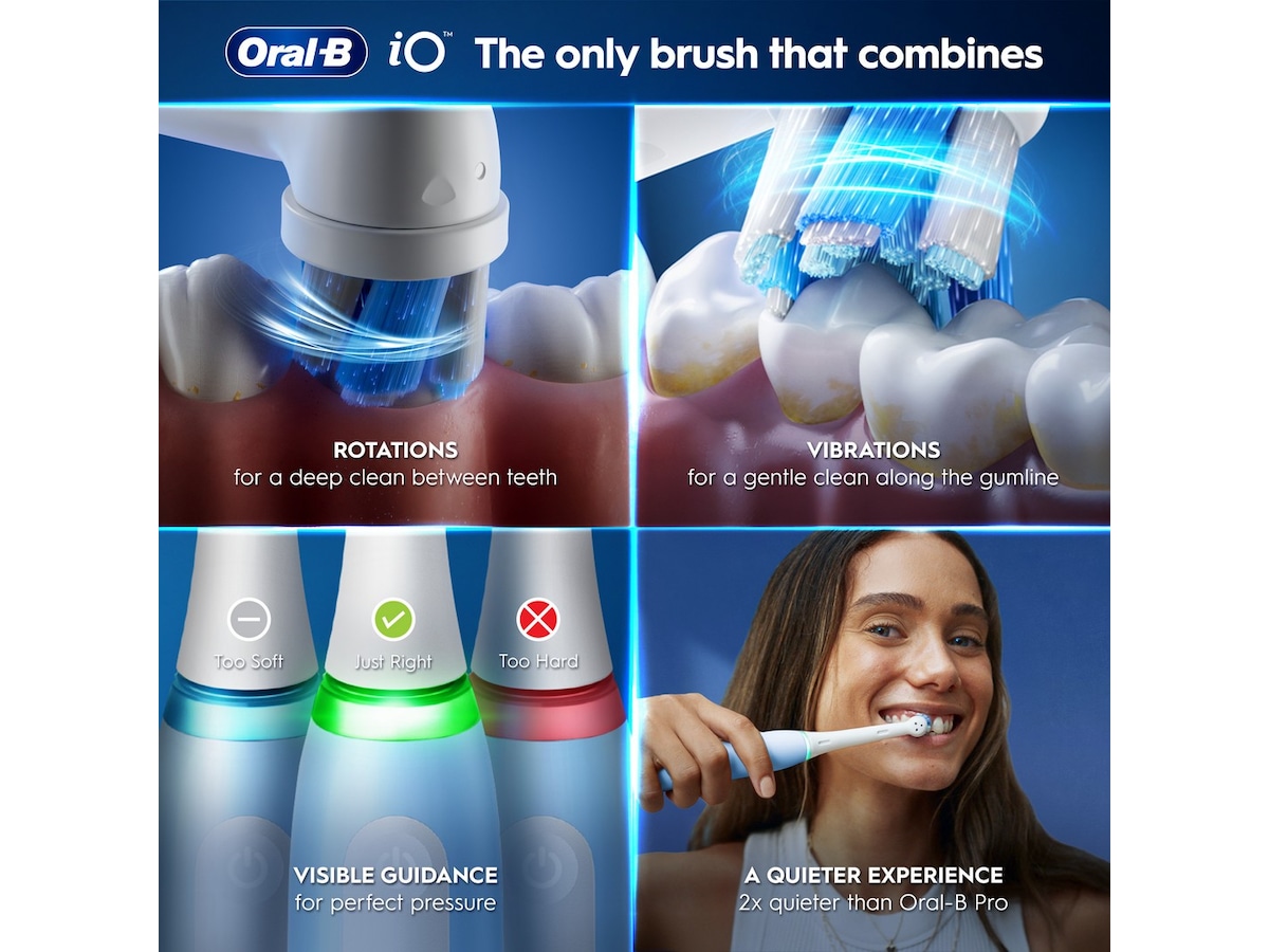 Oral-B iO3 elektrisk tandborste (vit) Tillbehör till tandvård