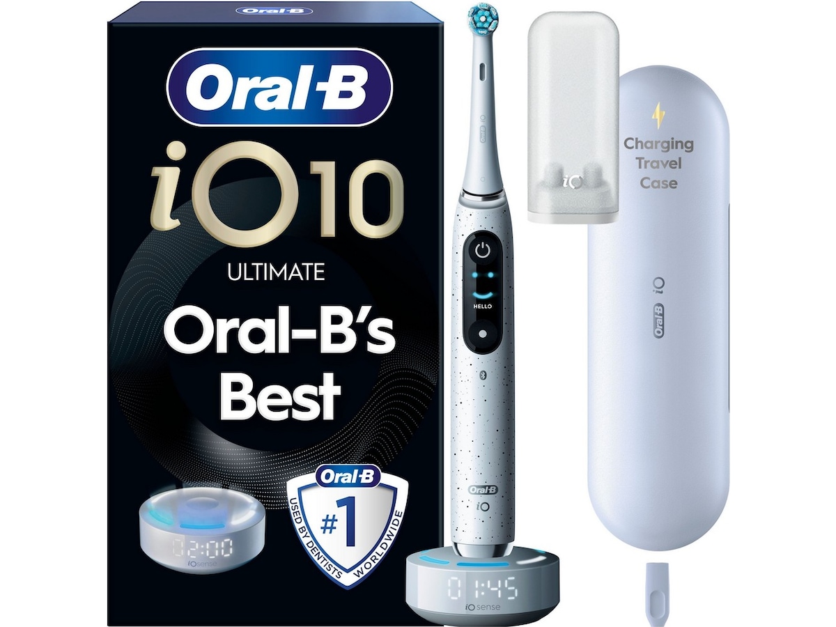 Oral-B iO10 elektrisk tandborste (vit) Tillbehör till tandvård