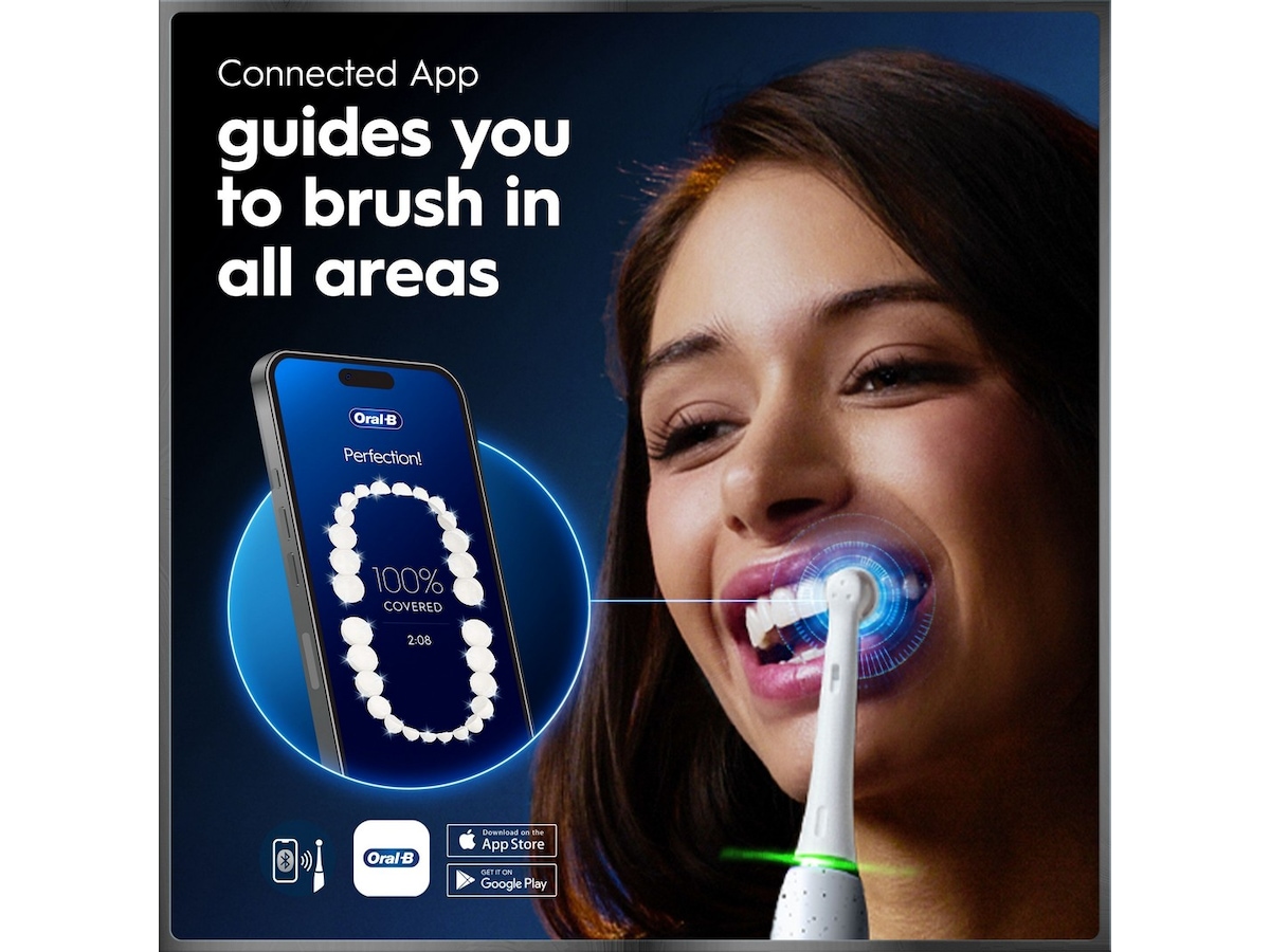Oral-B iO10 elektrisk tandborste (vit) Tillbehör till tandvård
