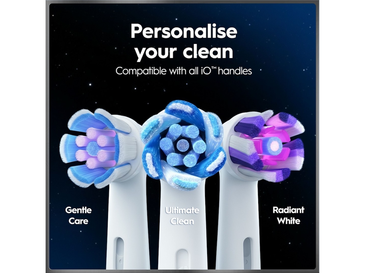 Oral-B iO10 elektrisk tandborste (vit) Tillbehör till tandvård