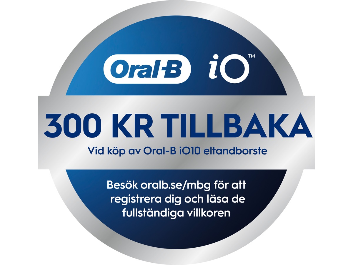 Oral-B iO10 elektrisk tandborste (vit) Tillbehör till tandvård