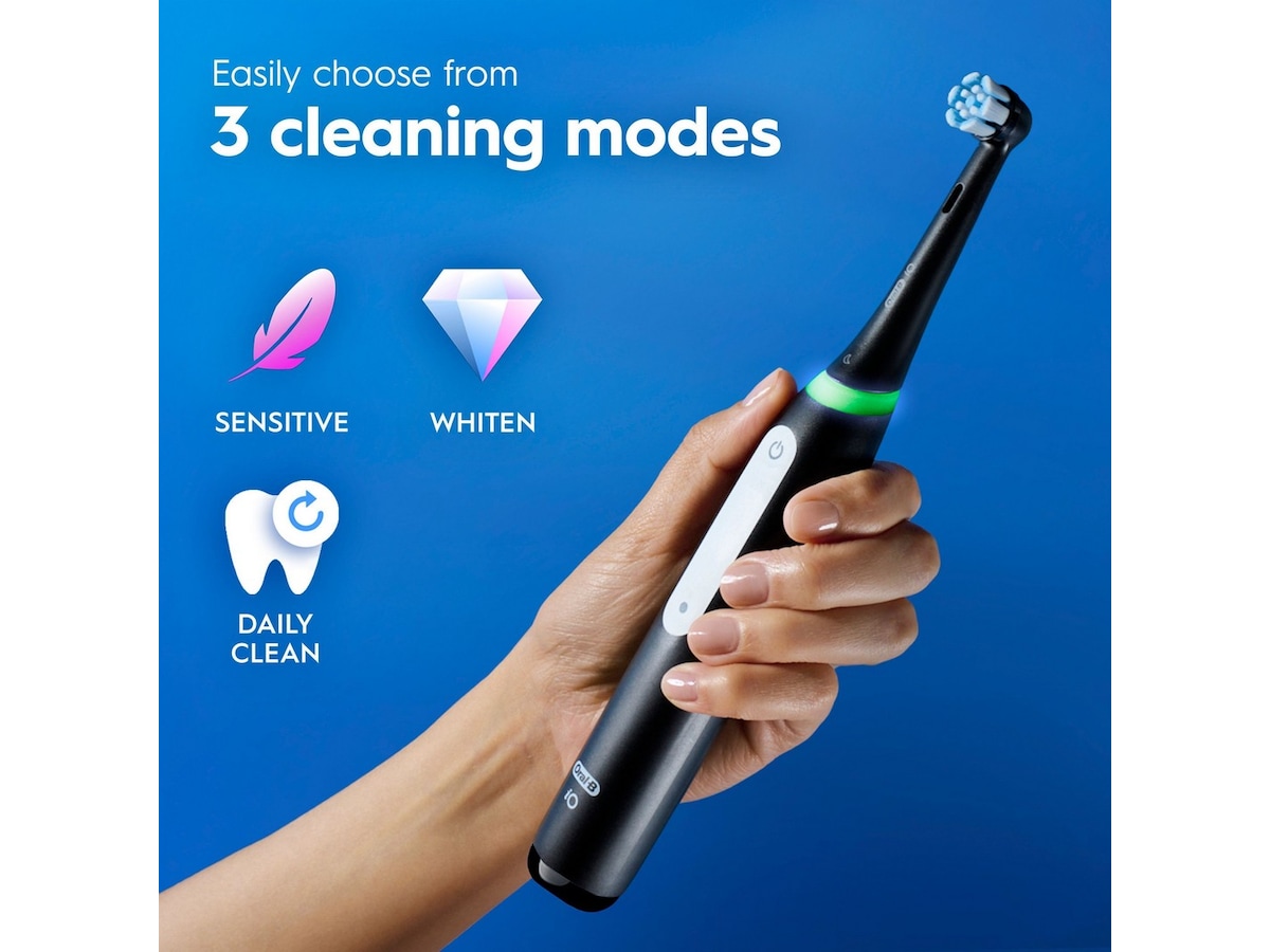 Oral-B iO3 elektrisk tandborste (svart) Tillbehör till tandvård