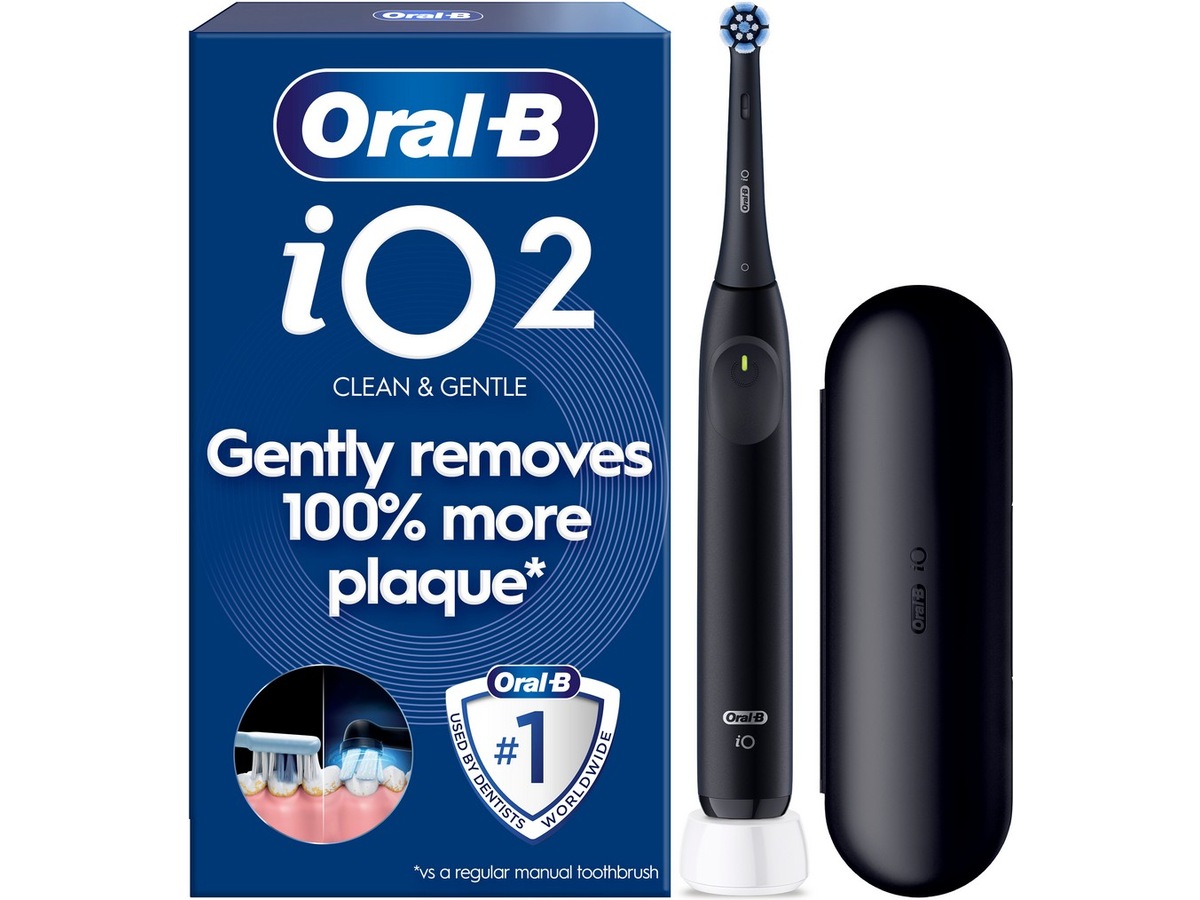 Oral-B iO 2 elektrisk tandborste (Night Black) Tillbehör till tandvård