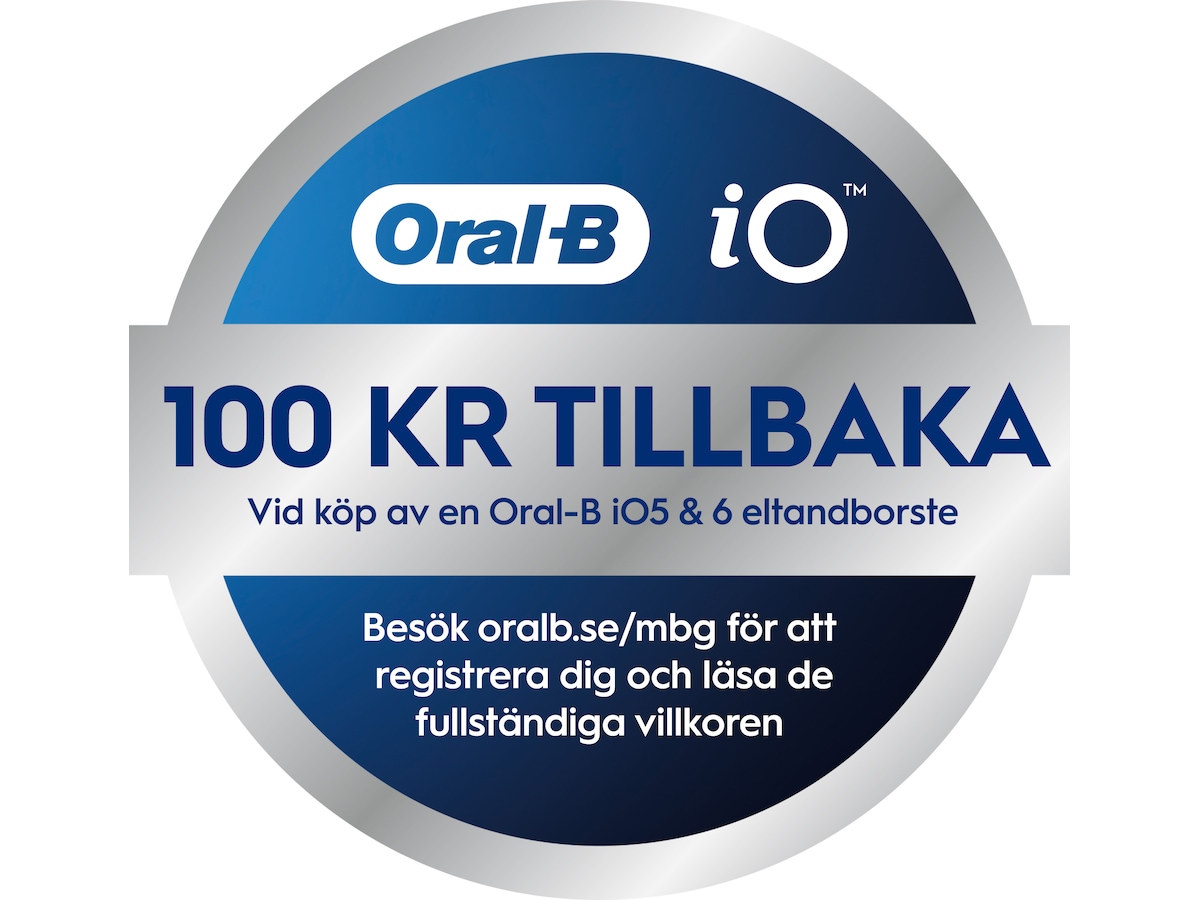 Oral-B iO6 elektrisk tandborste (grå) Tillbehör till tandvård