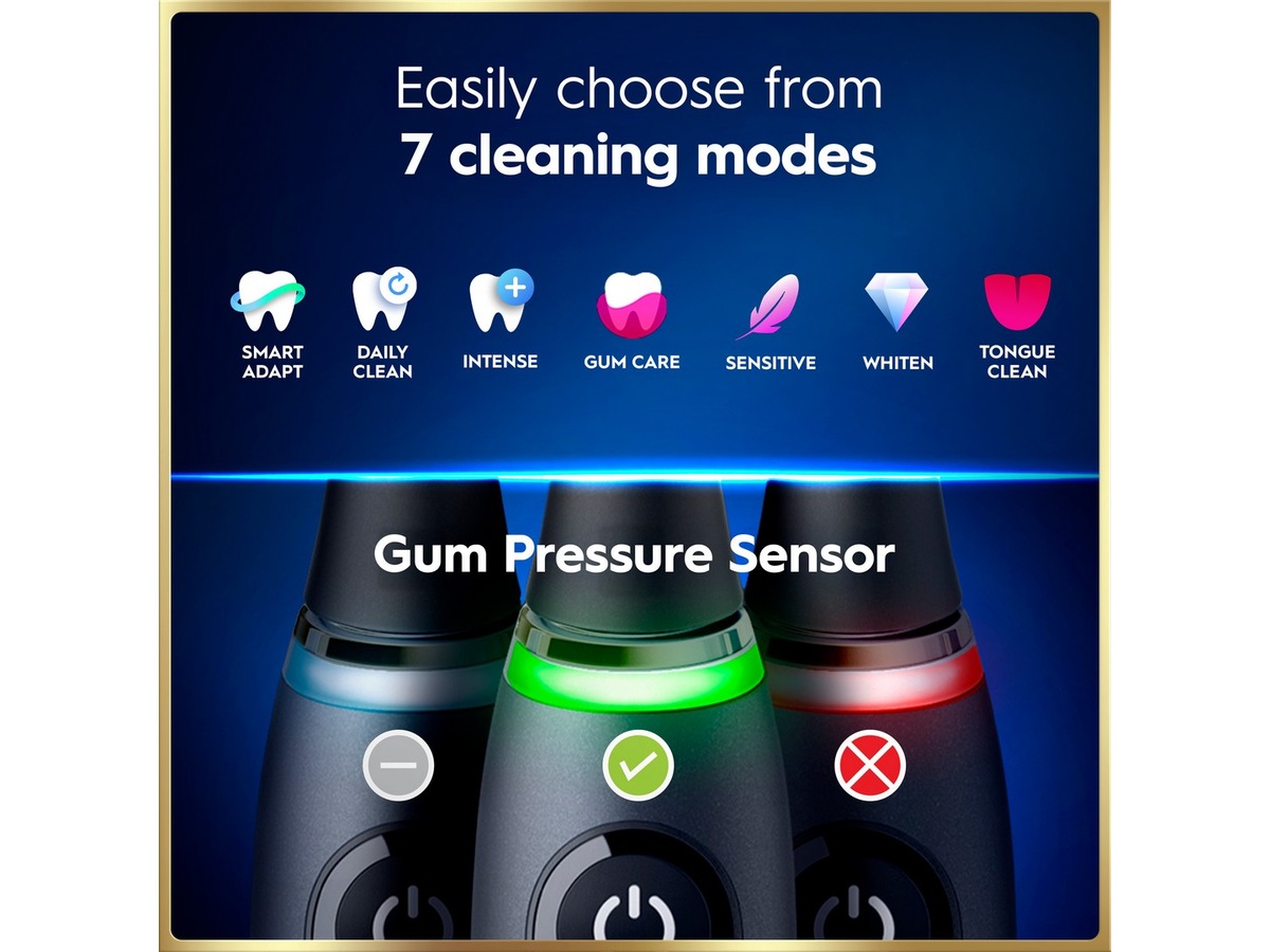 Oral-B iO9 elektrisk tandborste (svart) Tillbehör till tandvård
