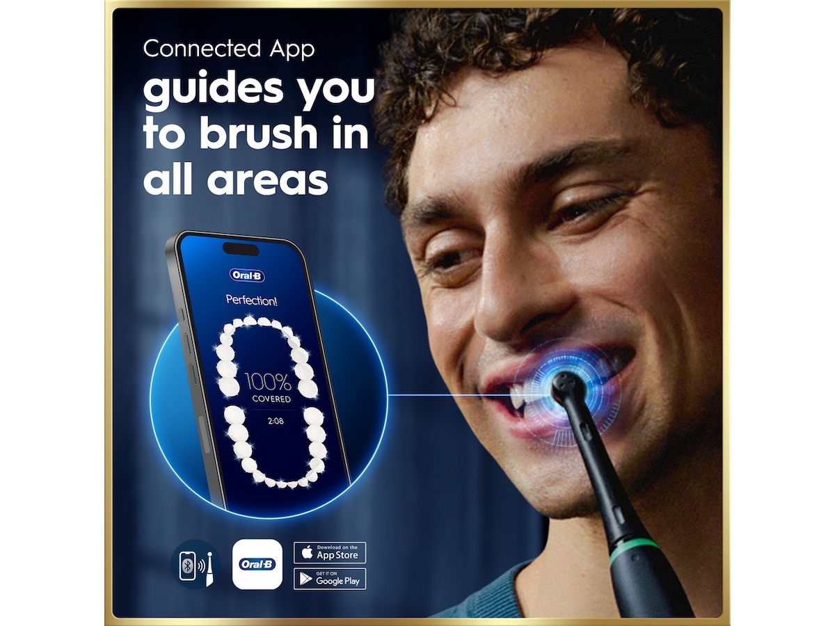 Oral-B iO9 elektrisk tandborste (svart) Tillbehör till tandvård