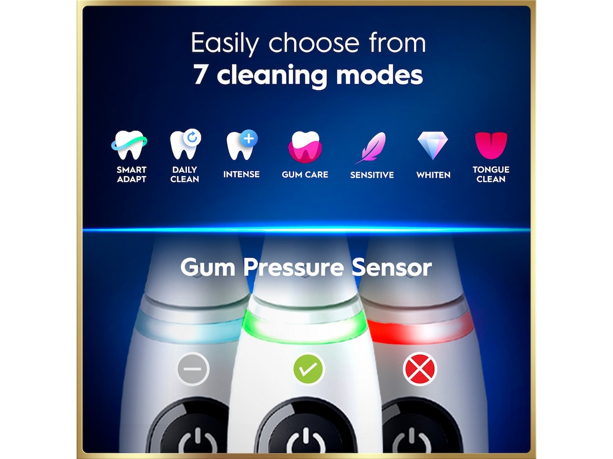 Oral-B iO9 elektrisk tandborste (vit) Tillbehör till tandvård