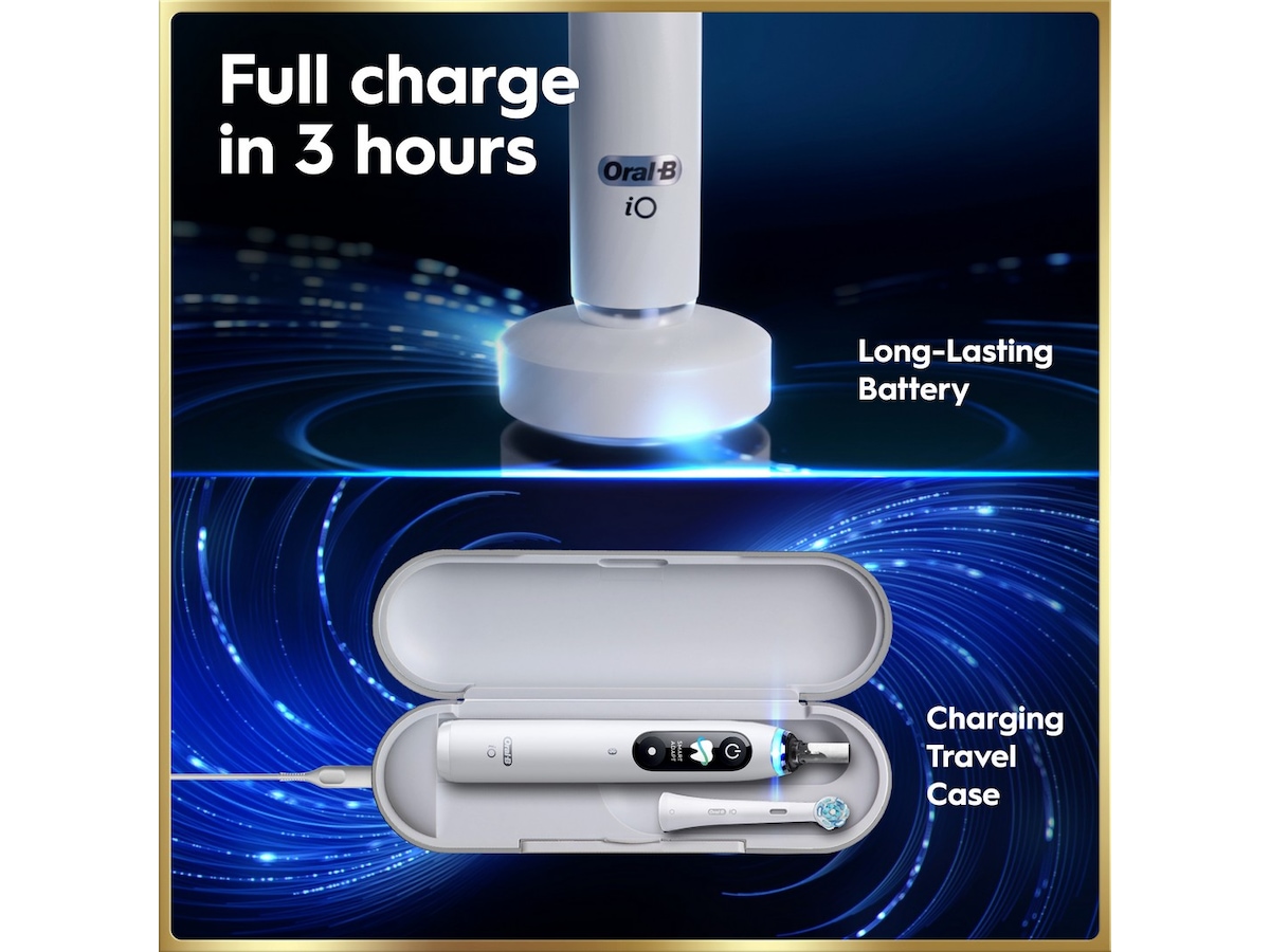 Oral-B iO9 elektrisk tandborste (vit) Tillbehör till tandvård