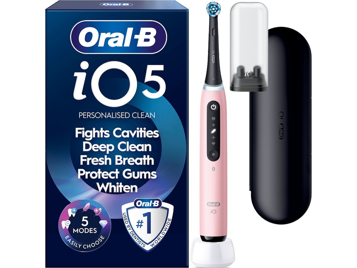 Oral-B iO5 elektrisk tandborste (rosa) Tillbehör till tandvård